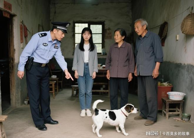 女学生回村遇小狗跟着她带回家后次日一早警察上门：这不是狗